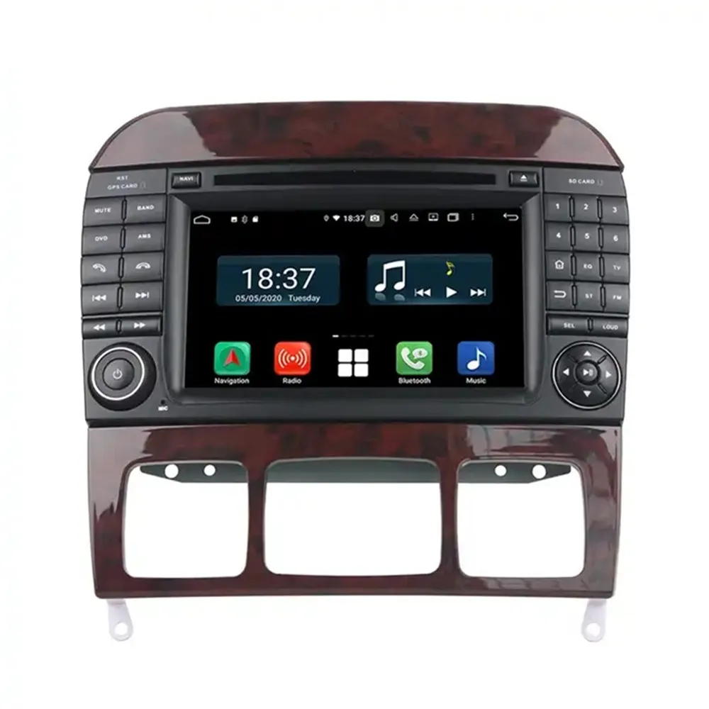 

7 "2 Din Android 14 MT8667 Автомобильный радиоприемник 8-ядерный 8 + 256G для BENZ S-Class W220 S280 S320 S350 Мультимедийный плеер Аудио Стерео DSP DVD