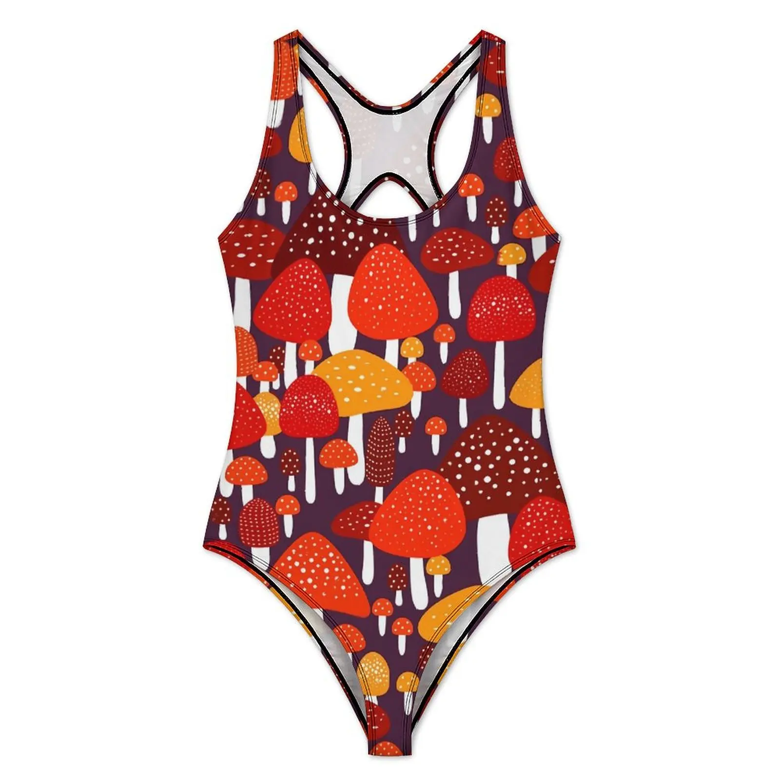 Magic Mushroom Swimsuit Colorful Mushrooms Swimwear One Piece Fitness Swimsuits Bathing Suits Female Push Up Sexy Beach Wear