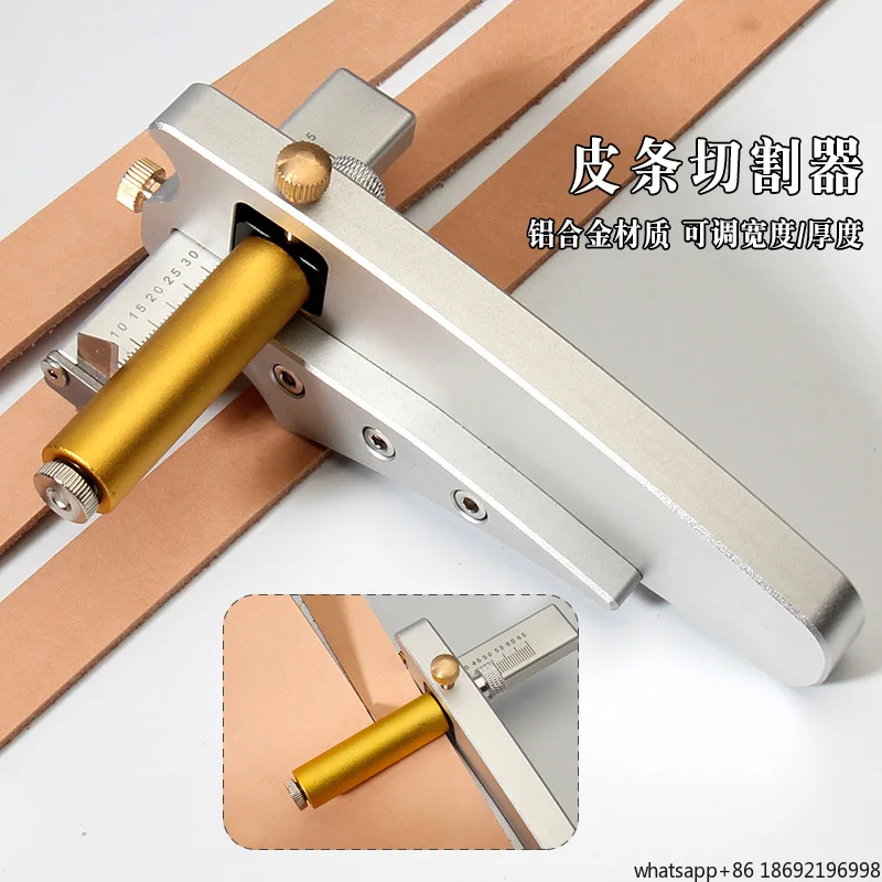 With Aluminum Alloy Body (width 0.5-6.5 Cm, Thickness ≤6mm), Adjustable Leather Belt Cutter - DIY Handheld Belt Cutting Tool
