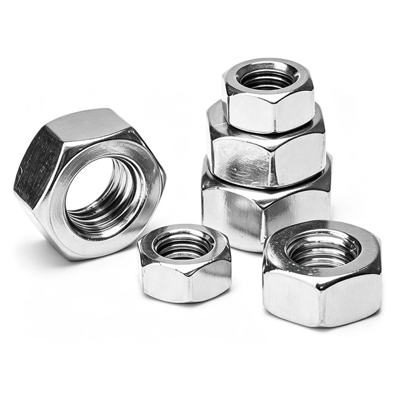 Higher Strength GB6170 Type1 Hex Nut Thicker Than Standard Nut 304&316 Stainless Steel M4 M5 M6 M8M10M12M14M16M18M20M22M24M27M30