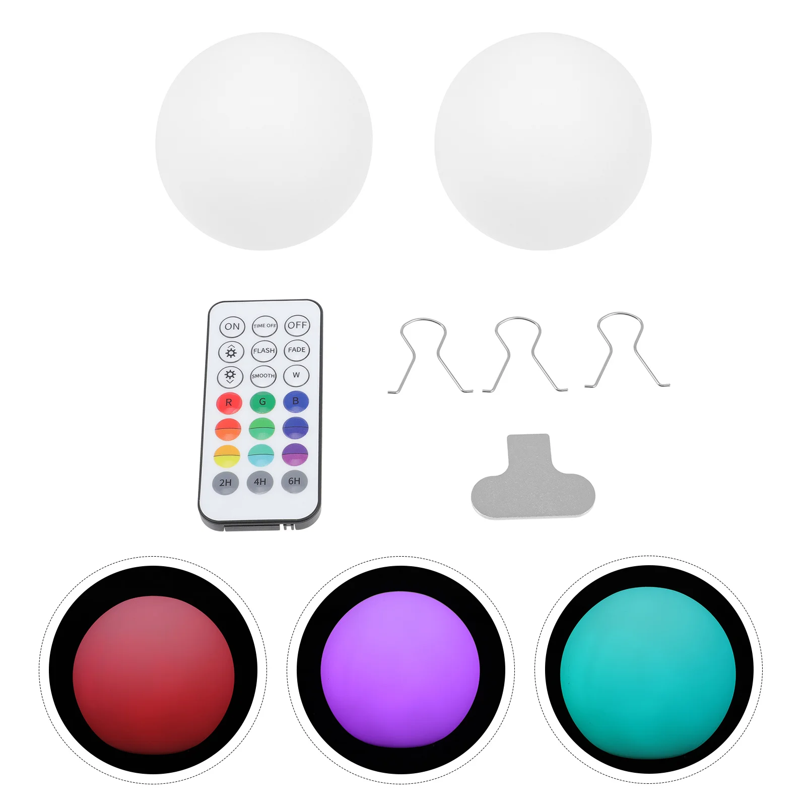 

2Pcs Round Ball Light Durable Courtyard Lawn Pool Party Christmas Decorative Floating Light Floating Lamp Courtyard Lamp