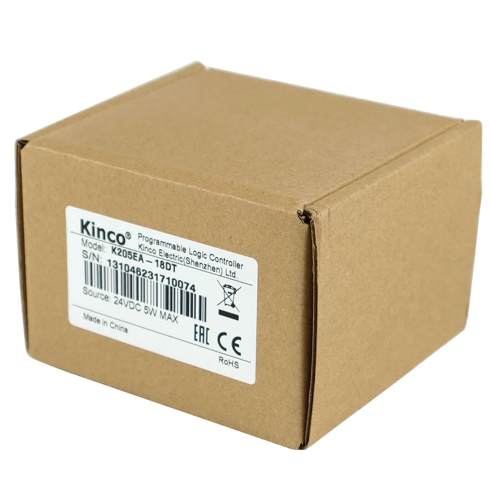 

Freeshipping Kinco PLC K205EA-18DT CPU module DC24V 18-point including DI8 DO8 DC24V RS485 communication