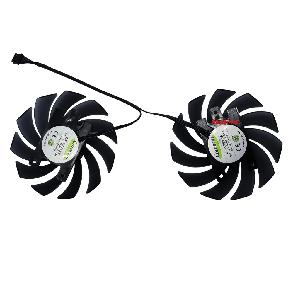 2Pcs/Set CF-12915S GPU Cooler Fan For INNO3D GeForce GTX 1660Ti 1660S 1650 RTX2060S Graphics Card As Replace