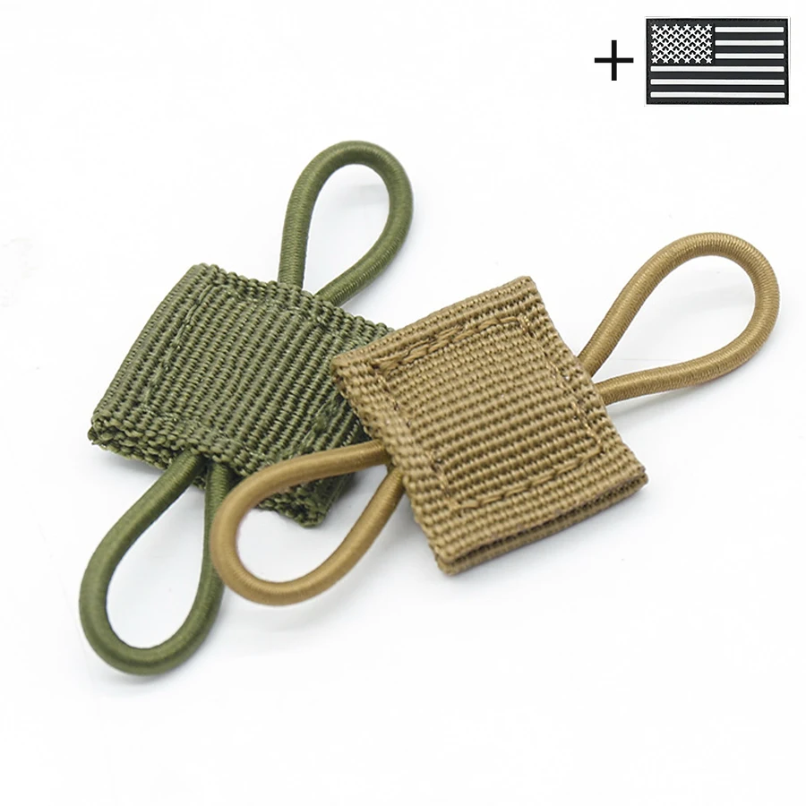 Outdoor elastic fixed buckle backpack MOLLE mounting tool with flashlight, data cable storage strap