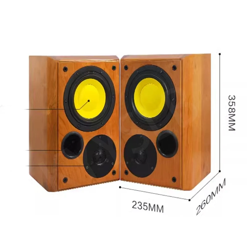 KYYSLB Home Fever Pure Wooden 8 inch Bookshelf Speaker High-quality Fever King Speakers Audio Monitor LoudSpeakers