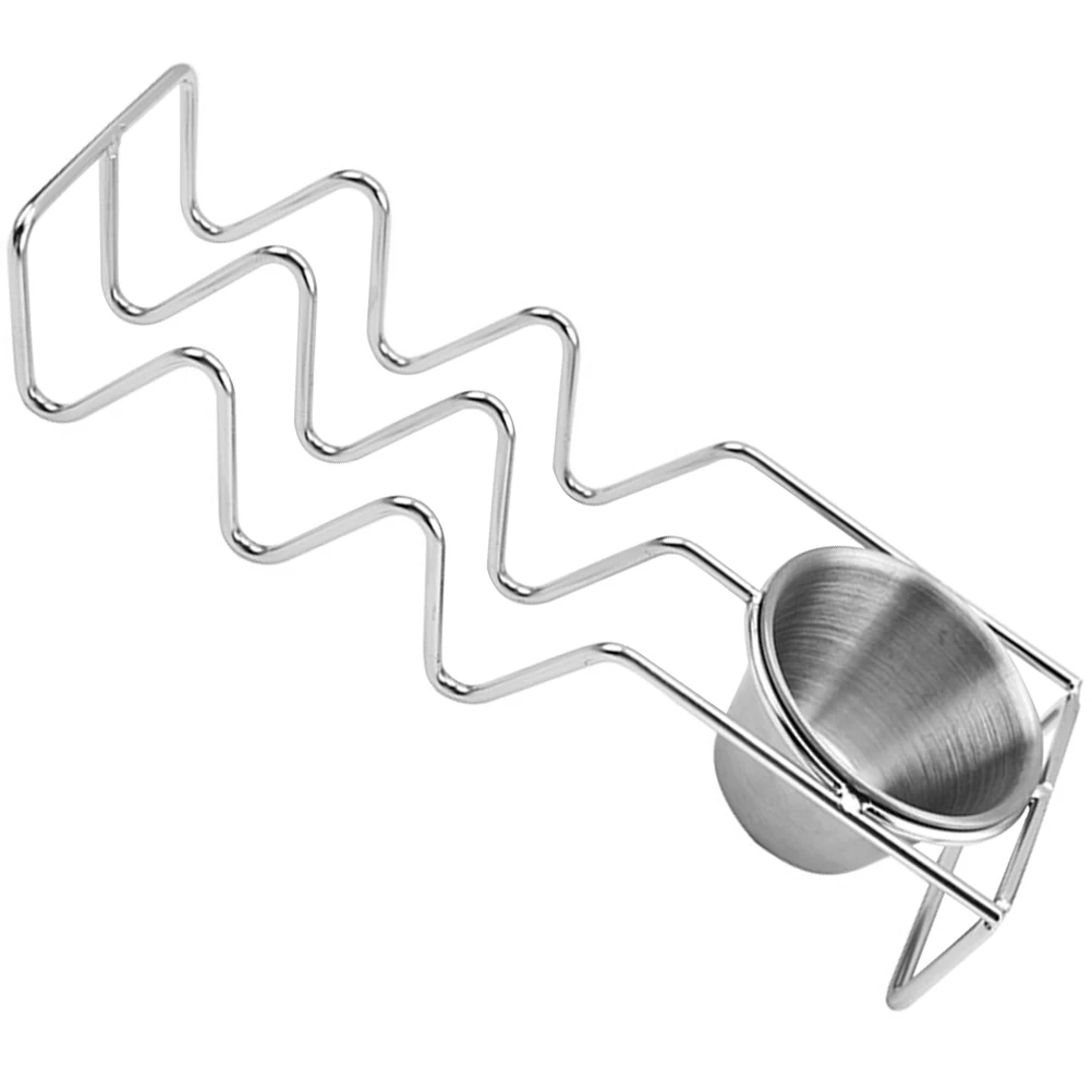 

Stainless Steel Taco Holder Sauce Cup Wave Pancake Stand For Burritos Tortillas Hot Dogs Kitchen Taco Rack Mexico Serving