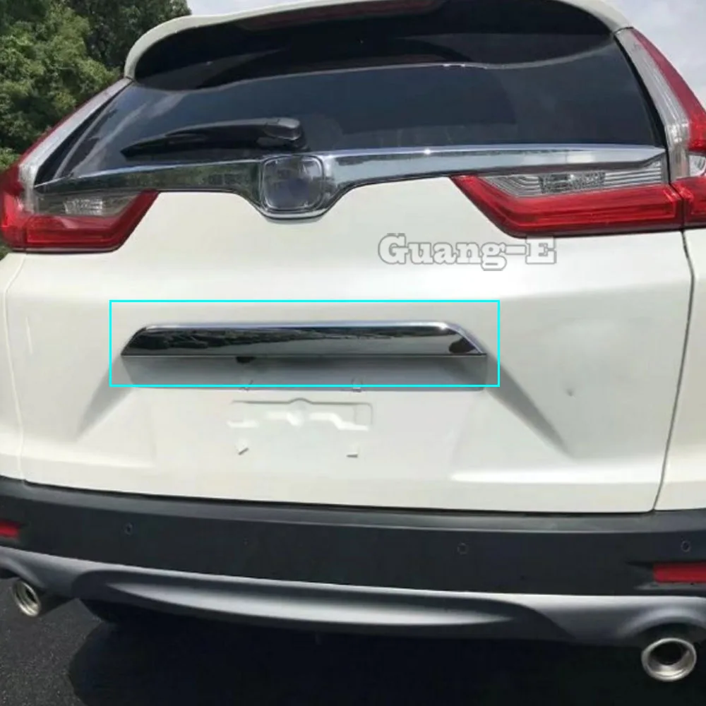 

For Honda CRV CR-V 2017 2018 2019 2020 2021 2022 Sticker Steel/ABS Rear Door Tailgate Frame Plate Trim Trunk Strip Hoods Parts