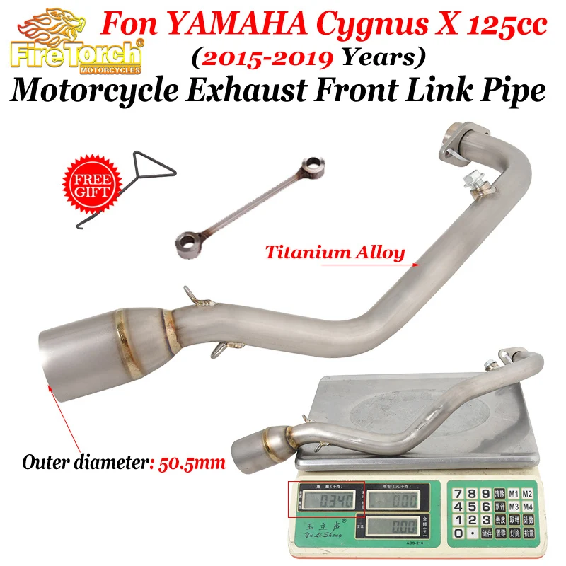 

Slip-On Fon YAMAHA Cygnus X Cygnus-X 125cc 2015 - 2019 Motorcycle Exhaust System Escape Titanium Alloy 51mm Front Link Pipe Link