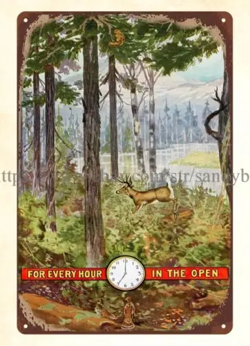 metal  wall decor 1934 Marble's Outing Equipment deer woods metal tin sign sign