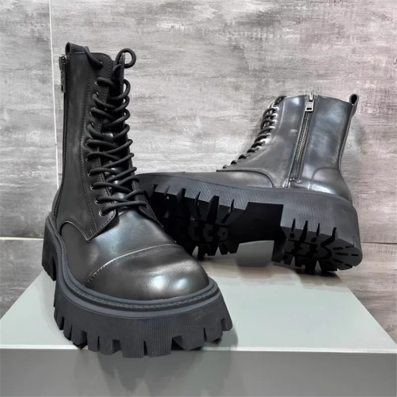 

Fashion Waterproof Men Designer Boot Man Black Ankle Boots
