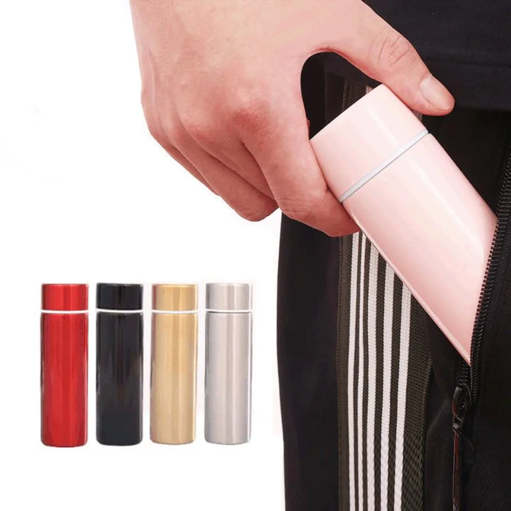 130ML Portable Pocket Thermos Bottle Stainless Steel Mini Thermal Water Bottle Insulated Flask Cup Outdoor Camping Drinkware