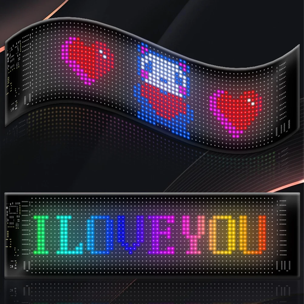 1/2PCS Display A LED Pannello Dello Schermo USB 5V LED Segnale App di Controllo Programmabile Pannello A Matrice Auto Devil Eyes luce Per Il Negozio Bar Hotel