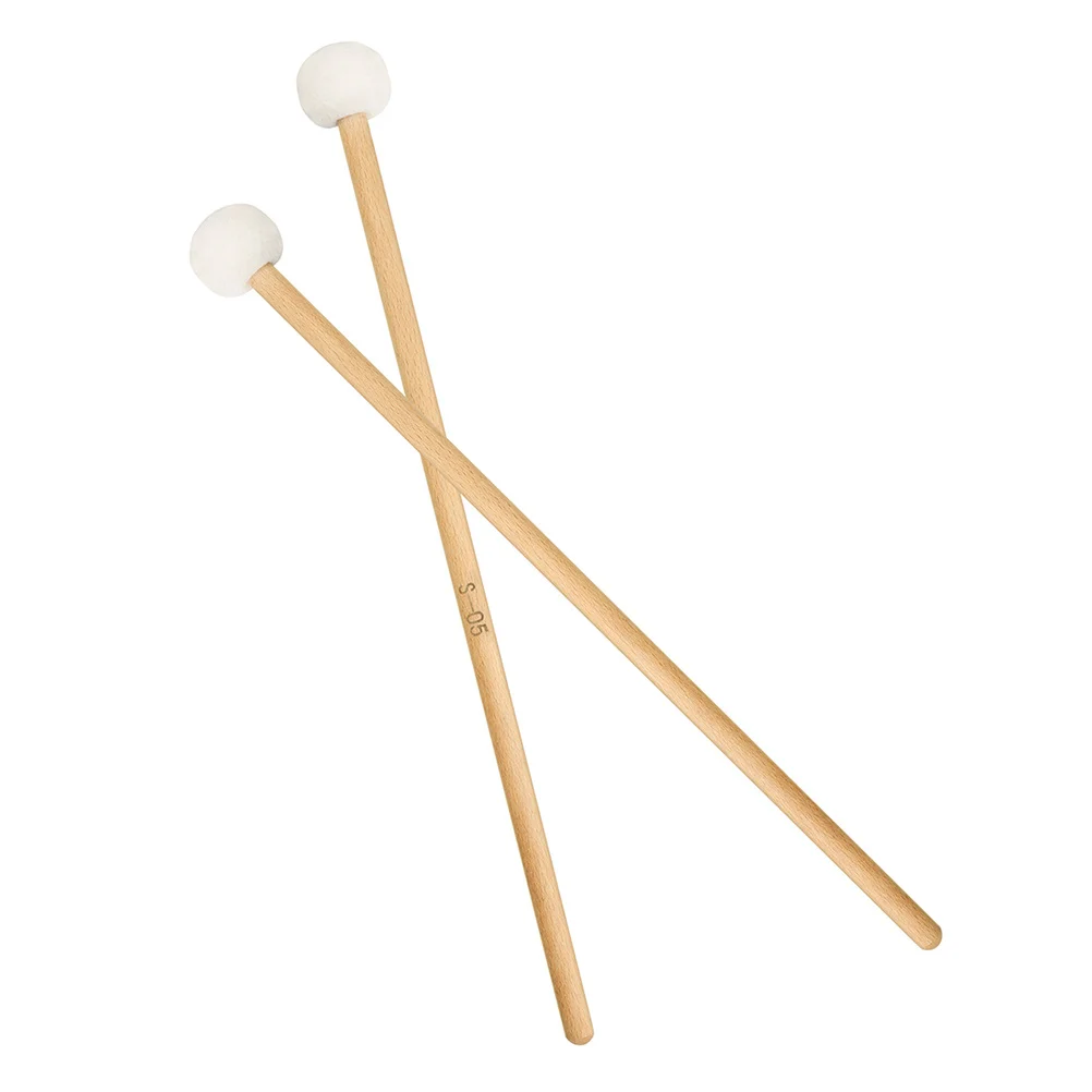 

1Pair Timpani Mallets Sticks Felt Head Wood Handle Durable Long Lasting Playing Professional Students Accessory