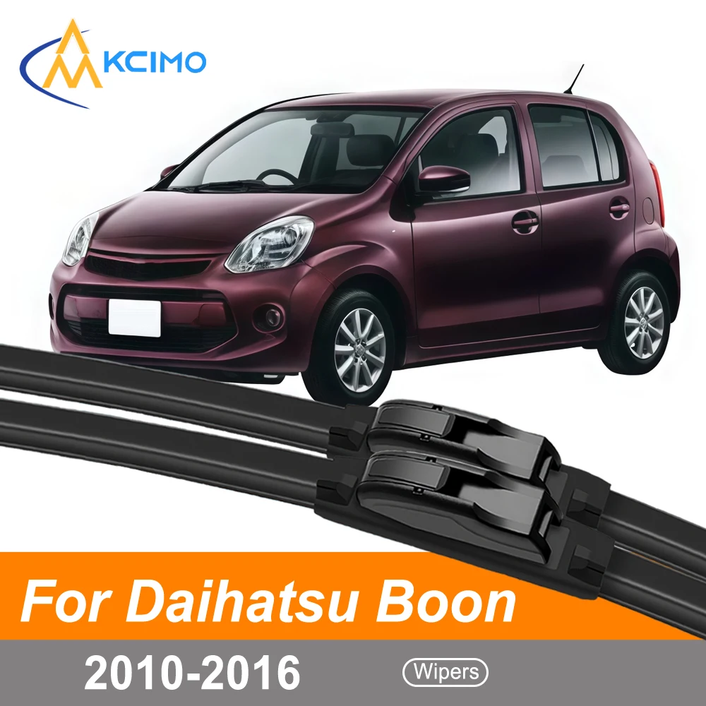 

Front Windshield Wiper Blades Set For Daihatsu Boon M600/AC30 2010-2016 Durable Frame Rubber Easy Clip-On Installation