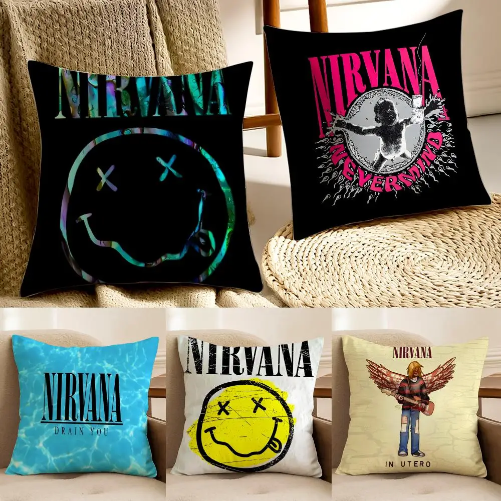 band grunge N-Nirvana Cushion Cover Pillowcase Anti-dustmite