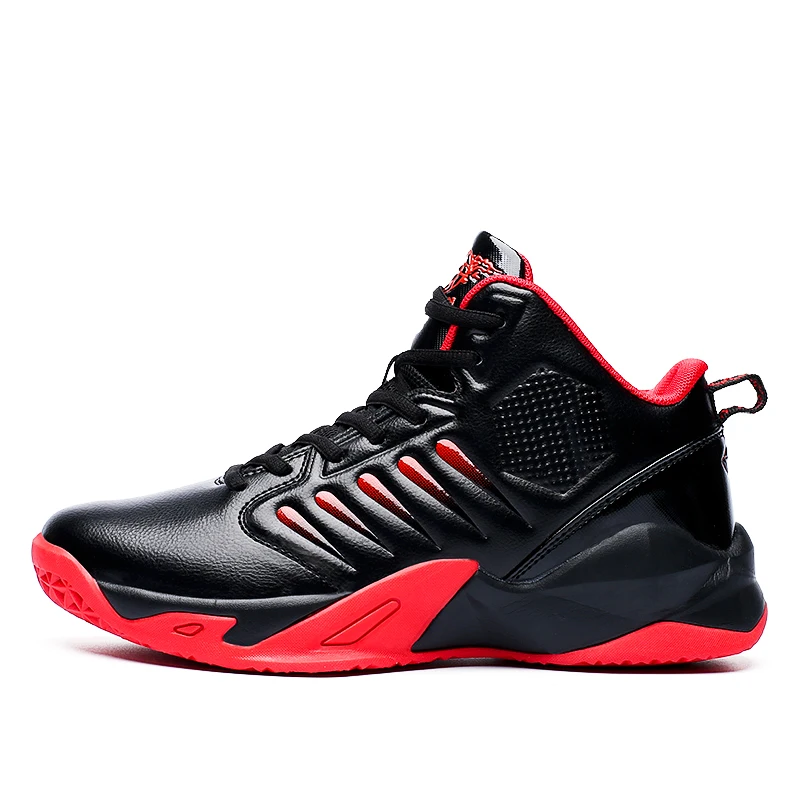 Leather Men's High Top Sneakers Basketball Shoes Men 2024 Unisex Sports Breathable Anti-Slip