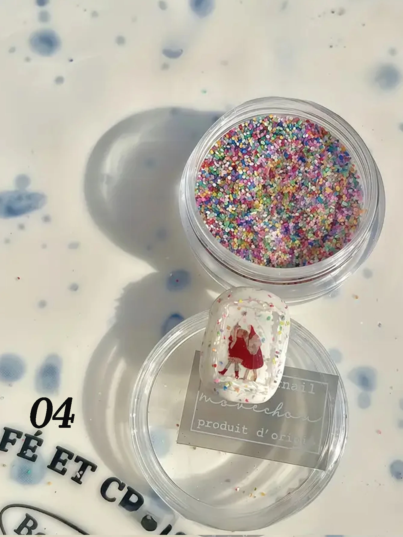 SJP Dopamine Suiker Glitter - Japanse en Koreaanse stijl Nail Art Supplies, Candy Color Mix Rechthoekige Shakers voor DIY-manicure, Fe