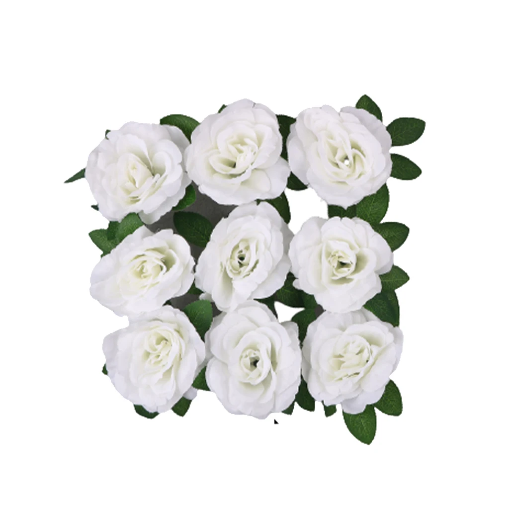 9pack/lot Beautiful Artificial Flower For Wedding Decoration Indoor Or Outdoor Realistic Appearance White 9pcs Q11