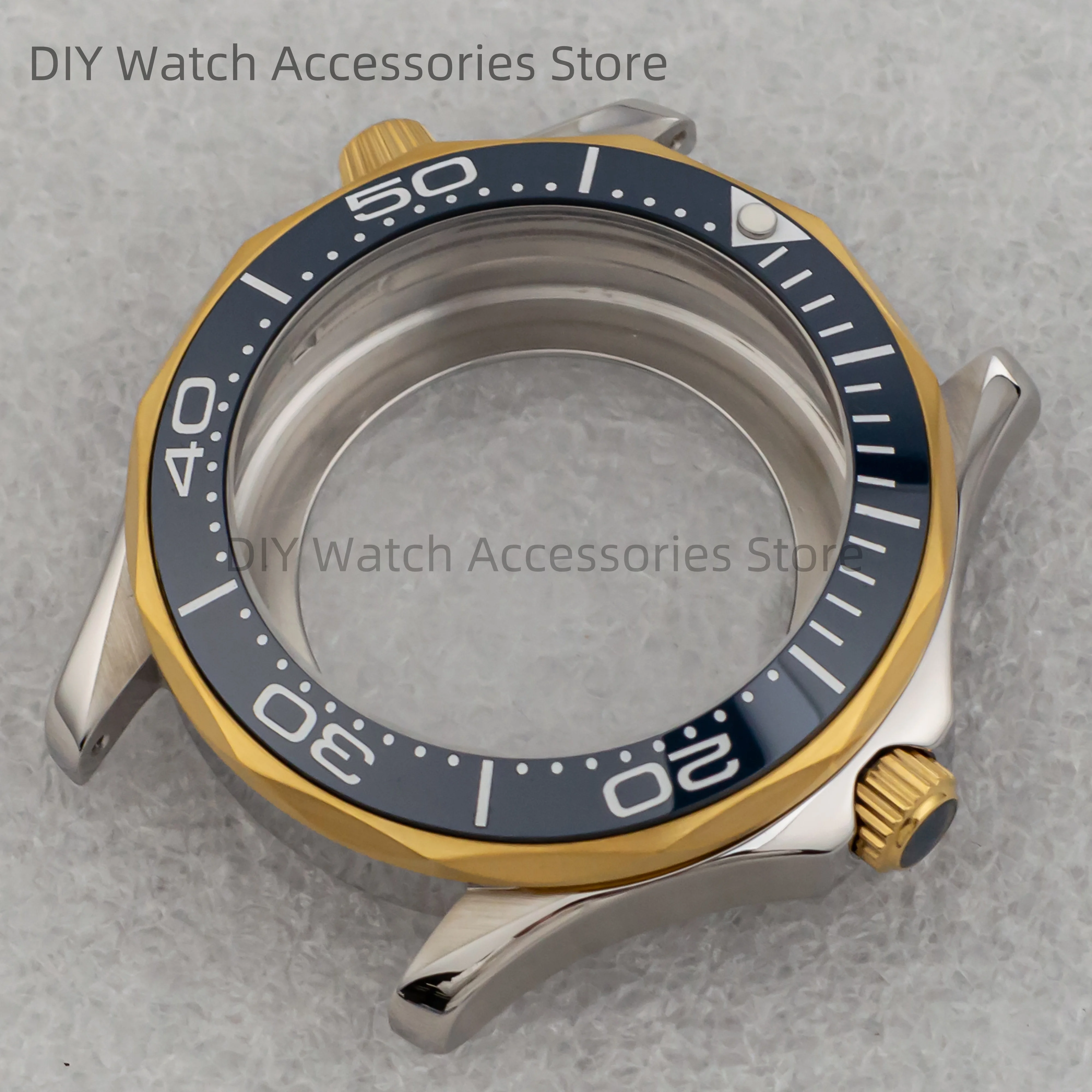 NH35 Case for Seamaster 300 Case Stainless Steel Sapphire Glass 5ATM Waterproof 41mm Watchcase fit NH35 NH36 Mechanical Movement