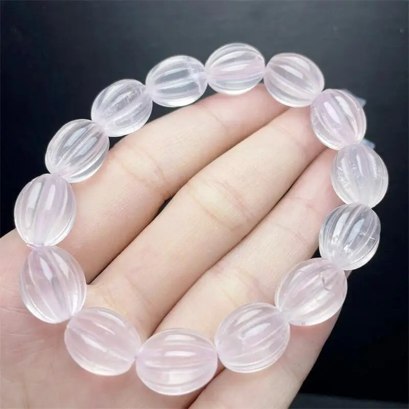 

Браслет из натурального розового кварца 10-13 мм, женский модный браслет для влюбленных, ювелирные изделия, праздничный подарок, 1 шт.