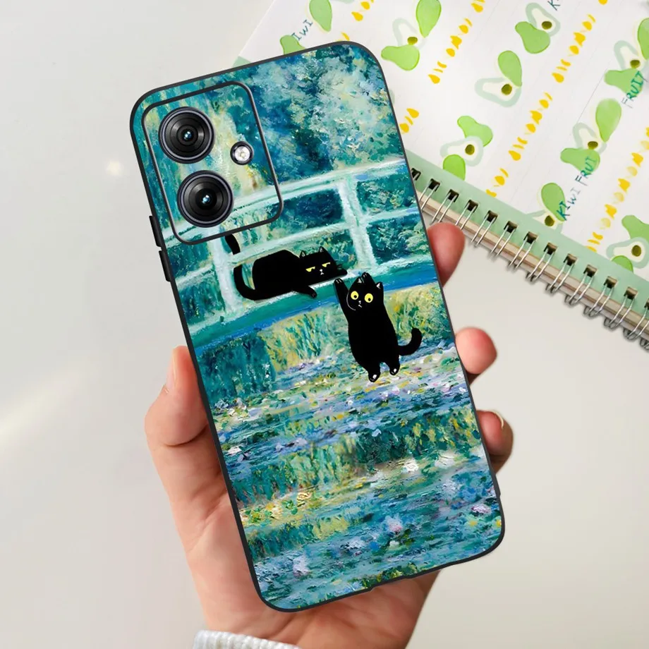 For Motorola Moto G50 5G G51 G52 G53 G54 Back Case Soft Silicone Transparen Bumper With Flower Butterfly Print Phone Coque Capa - view 6