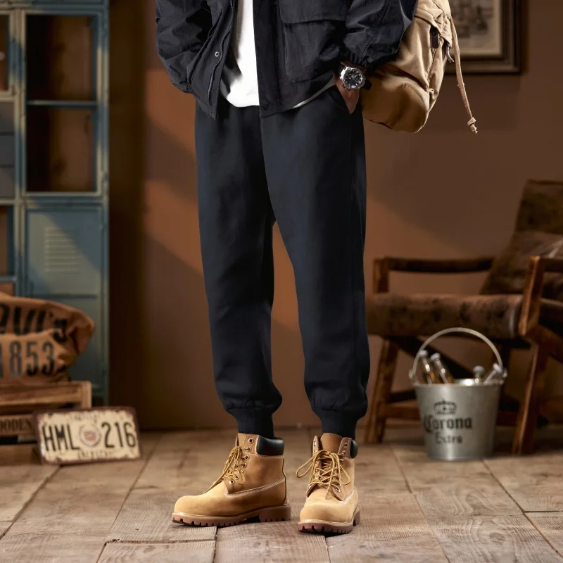 

Новые мужские повседневные спортивные брюки со средней талией, весна-осень, элитные модные Гонконгские брюки Sle Guangzhou Xintang Outlets Thirteent...