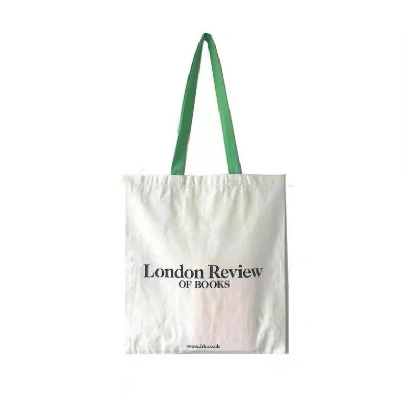 Women Canvas Shoulder Bag London Review Bookshop Ladies Casual Handbag Tote Reusable Large Capacity Cotton Shopping Beach Bag