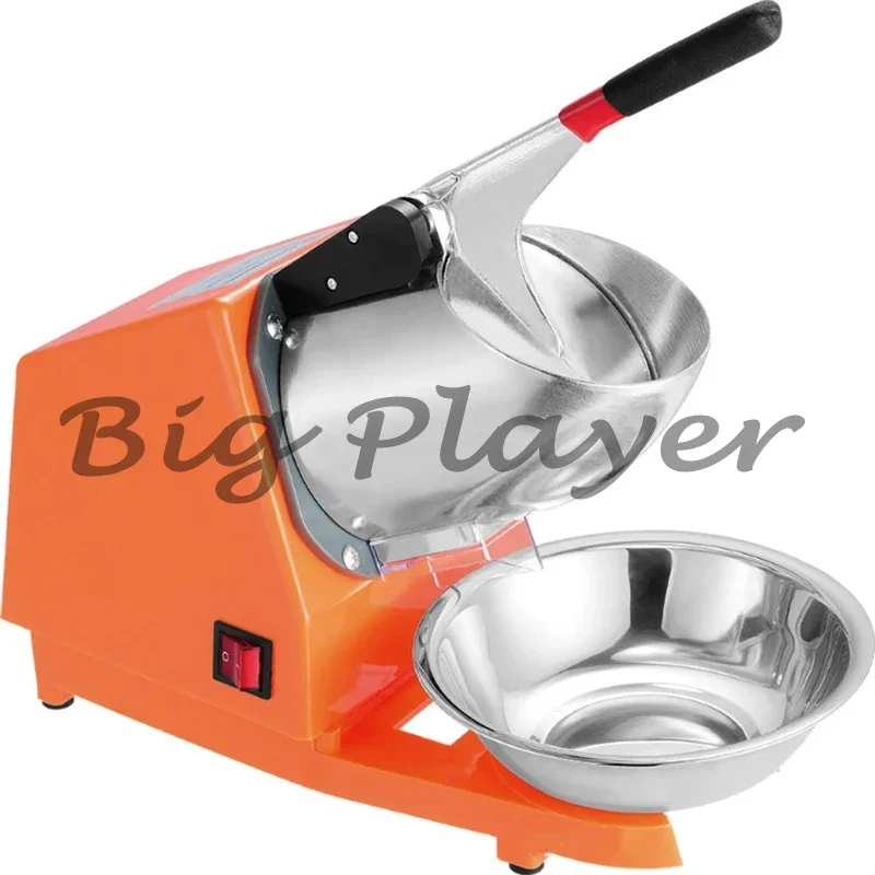 Professional Electric Ice Shaver 65KG/H - Fast Block Ice Crushing Machine with Dual Blades for Commercial Use