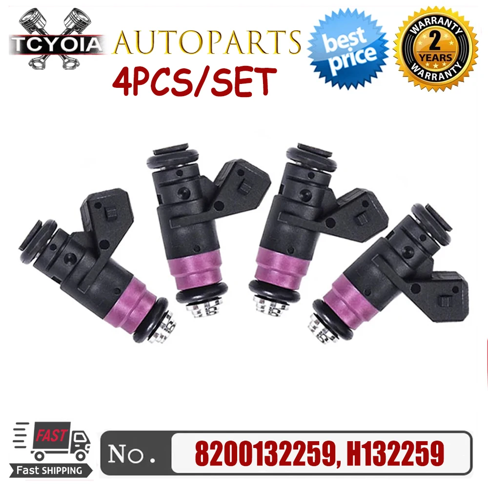 

4 шт./лот H132259, 8200505191, 8200132259 бензиновые топливные форсунки для Renault Clio 3 Laguna/ Megane/Scenic 2 3 1.4L 1.6L