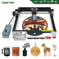 LASER TREE K1 Mini máquina de grabado láser con módulo láser de 10W cortador de grabado láser carpintería luz azul cabezal láser TTL