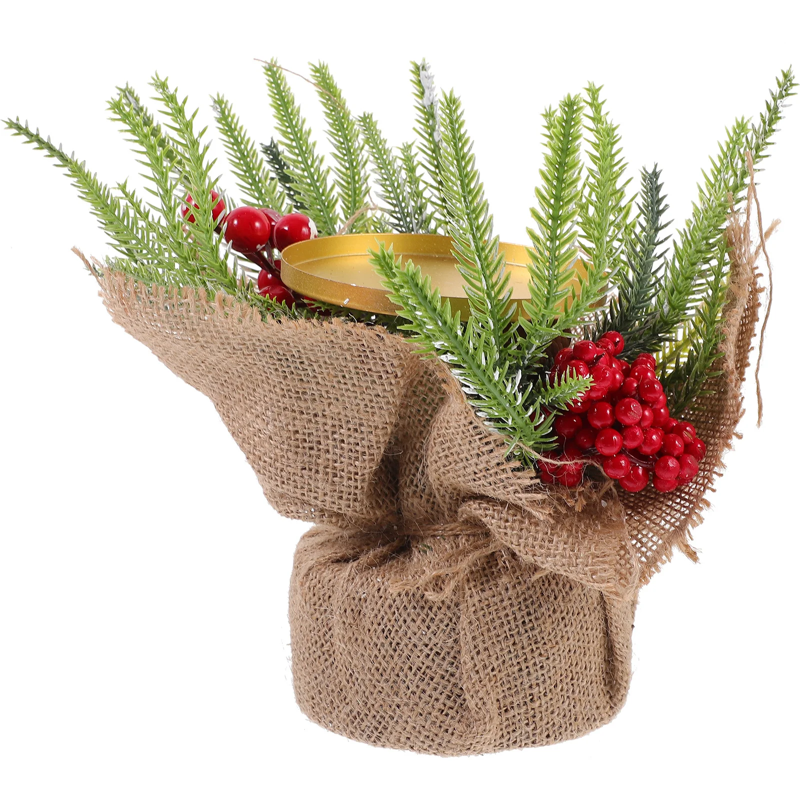 

Lovely Candleholders Festive Christmas Desk Decoration Sturdy Candlestick for Dining Room Mantel Display Holiday Gift Choice