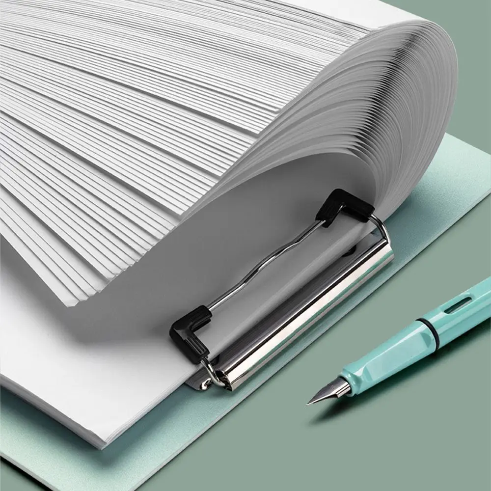 

Stationery Supplies Profile Clip Hardboard with Low Profile Clip Splint Memo Clip Plastic Clipboard Writing Pad File Folder
