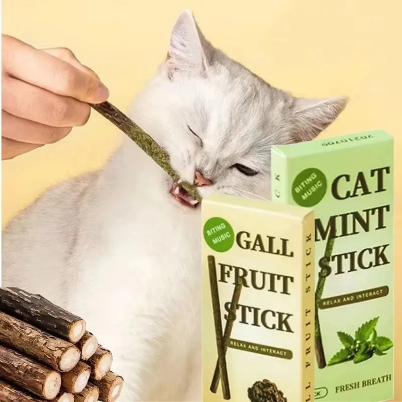 1/2/3pcs Natural Matatabi Cat Stick Mint Caught Bite Excited Rods Silvervine For Cat Teeth Cleaning Treating Pet Supply Cat Toys