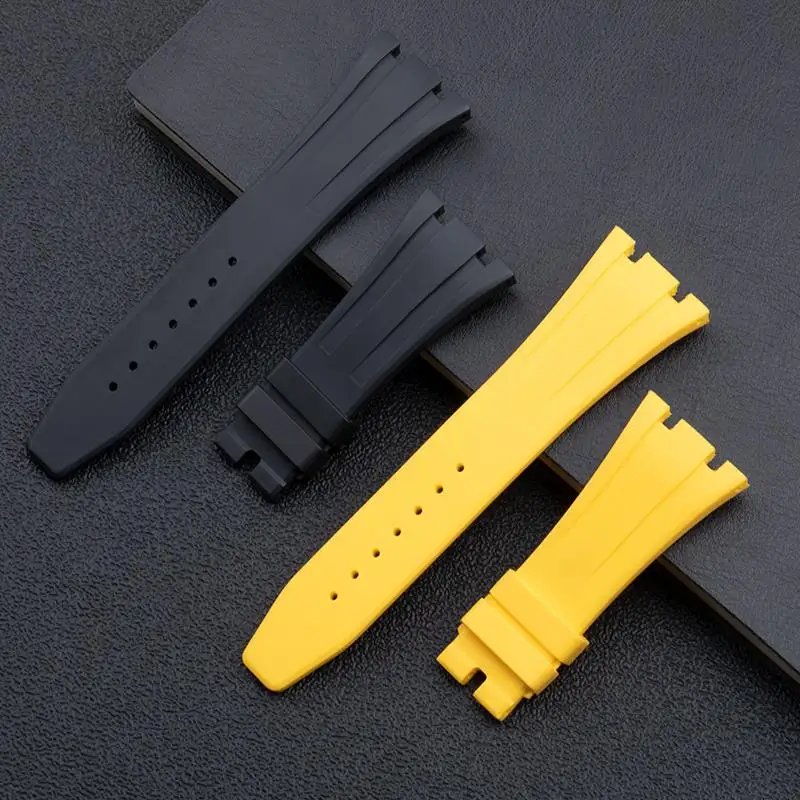 NFR 27mm Soft Rubber Watchband For Audemars Belt For Piguet Strap For AP 41mm Dial 15400 15500 Butterfly Buckle Bracelet Fold