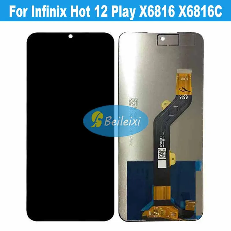 

For Infinix Hot 12 Play X6816 X6816C LCD Display Touch Screen Digitizer Assembly For Infinix Hot 12 Play NFC X6816D