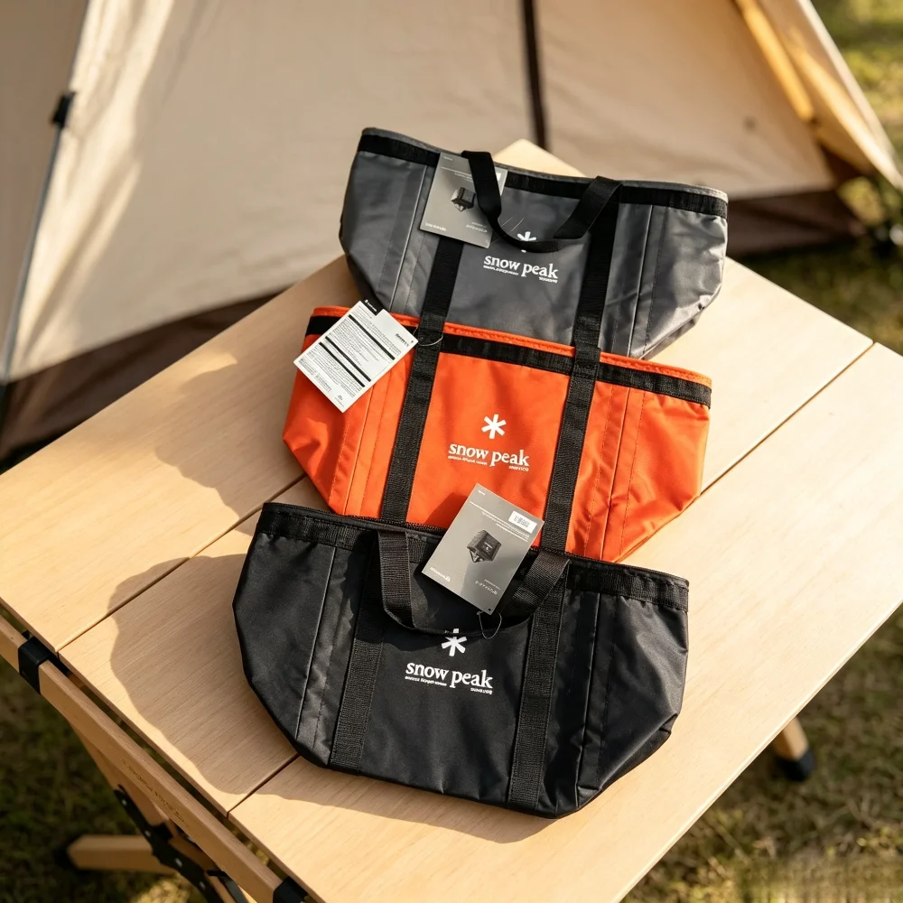 Snow Peak Outdoor-Camping-Ausrüstung, Aufbewahrungstasche, große Kapazität, faltbare Handtasche, tragbare Organizer-Tasche, Picknick, Reisen, Wandern, Kochgeschirr