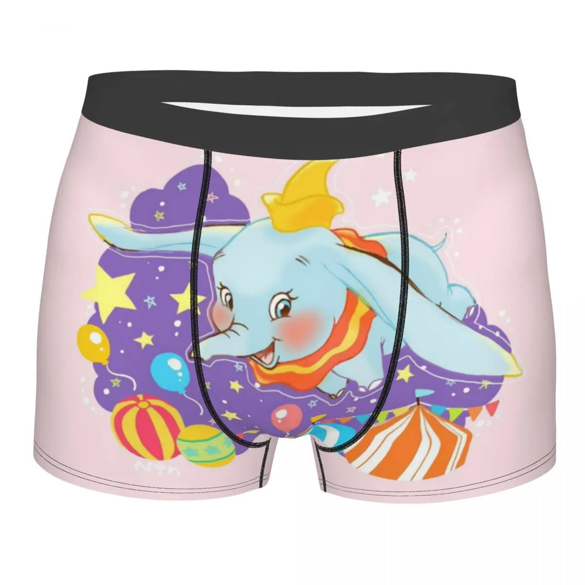 

Custom Male Cool Dumbo Cartoon Underwear Cute Elephant Boxer Briefs Stretch Shorts Panties Underpants