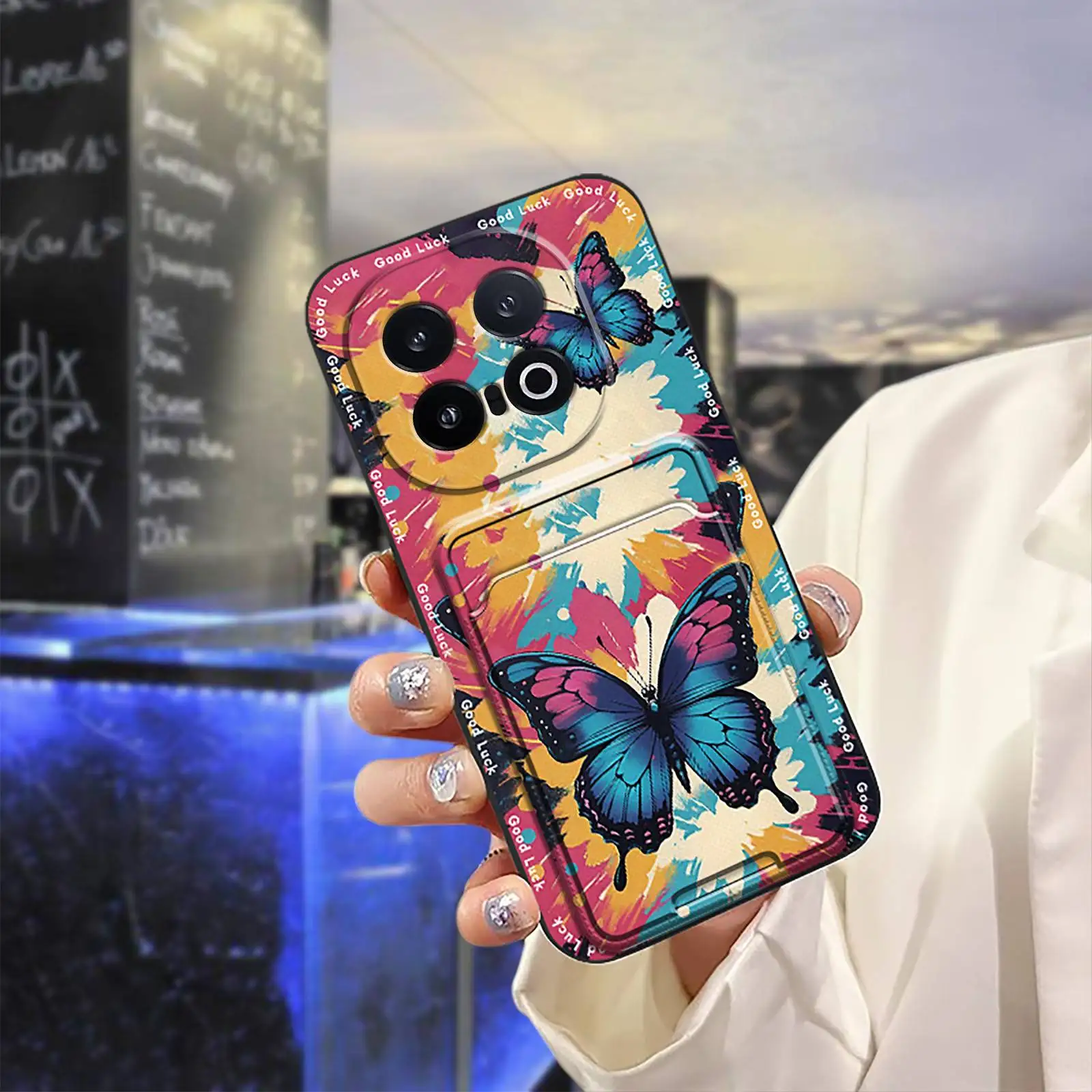 

Card sleeve Waterproof Phone Case For VIVO IQOO13 Card slot Full wrap Dirt-resistant Soft case protective Anti-dust TPU