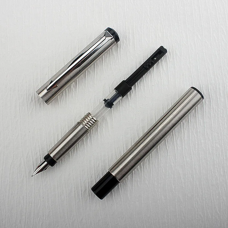 High Quality Fountain Pen Stainless Steel 0.5mm Nib Stationery Office School Supplies