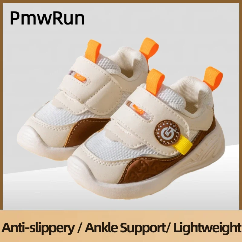 

Обувь для малышей из искусственной кожи, эргономичная спортивная обувь для мальчиков и девочек, дышащие детские кроссовки на мягкой подошве, повседневная обувь