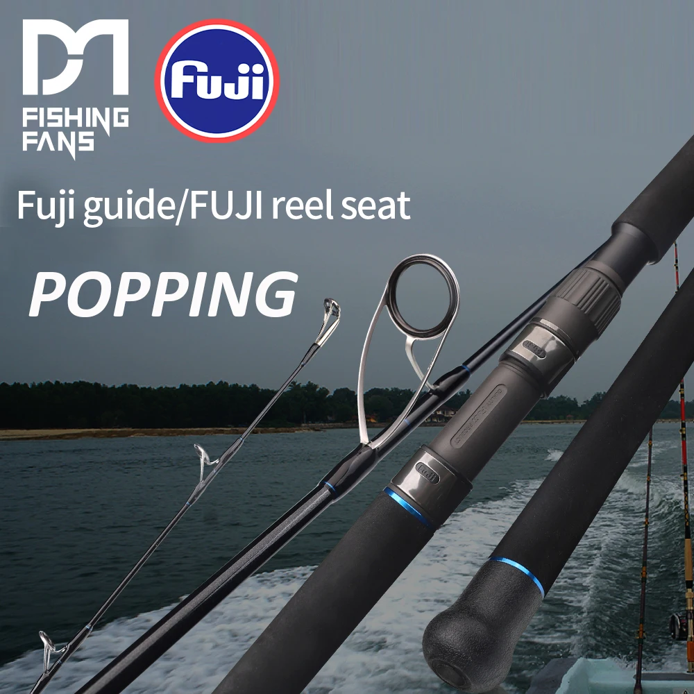 

FISHINGFANS 2.43m 2.58m Shore Jigging Fishing Rod H XH Lure 40-100g 55-140g Surf Casting Sea Spinning Popping Fishing Rod