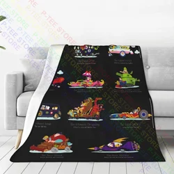 Maglia Wacky Races Dastardly e mutley coperta Cartone Fluffy Raschel biancheria da letto leggera divano decorativo da viaggio