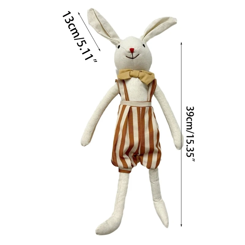 N80C Strap Rabbit Baby Soothing Toy Cotton Newborn Photograph Props for Boys Girls