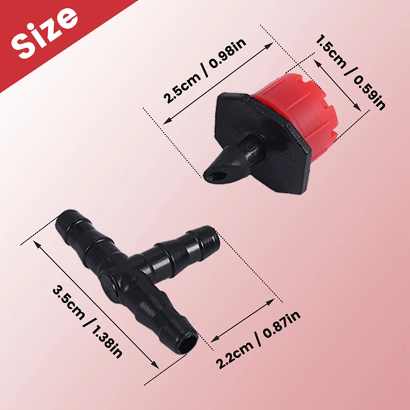 PORK-200 Adjustable Irrigation Drippers With Drip Irrigation Kit For Garden Watering Fitting