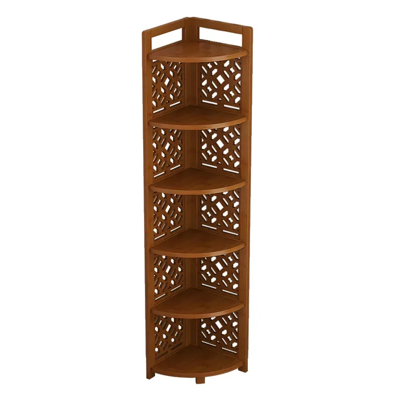 

New triangular corner shelf, living room sofa side corner multi-layer ornament decorative storage rack, floor bookshelf