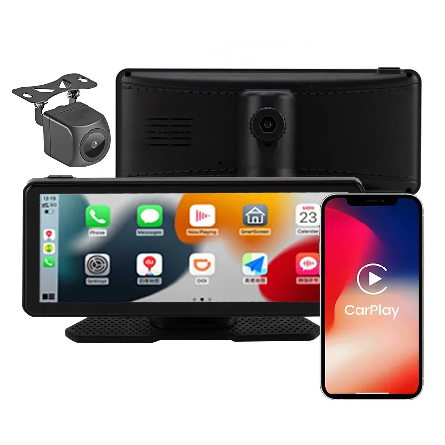 Portable Car Display Screen Dual Lens Camera Wireless Carplay Android Auto 7 Inch Carplay Dashcam Navigation Radios Car Monitor