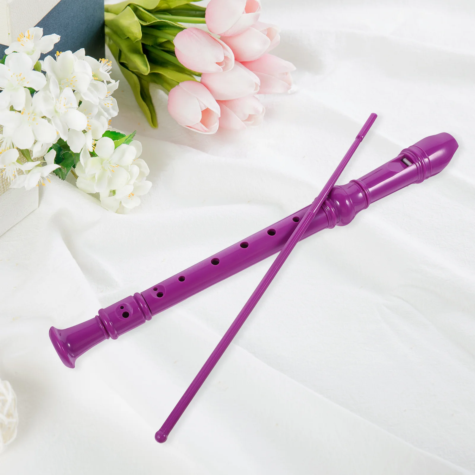 

1 set 1 Set Soprano Recorder 8 Hole Abs Beginner Musical Instrument Cleaning Rod Storage Bag Teens Adults Flute Instrument For