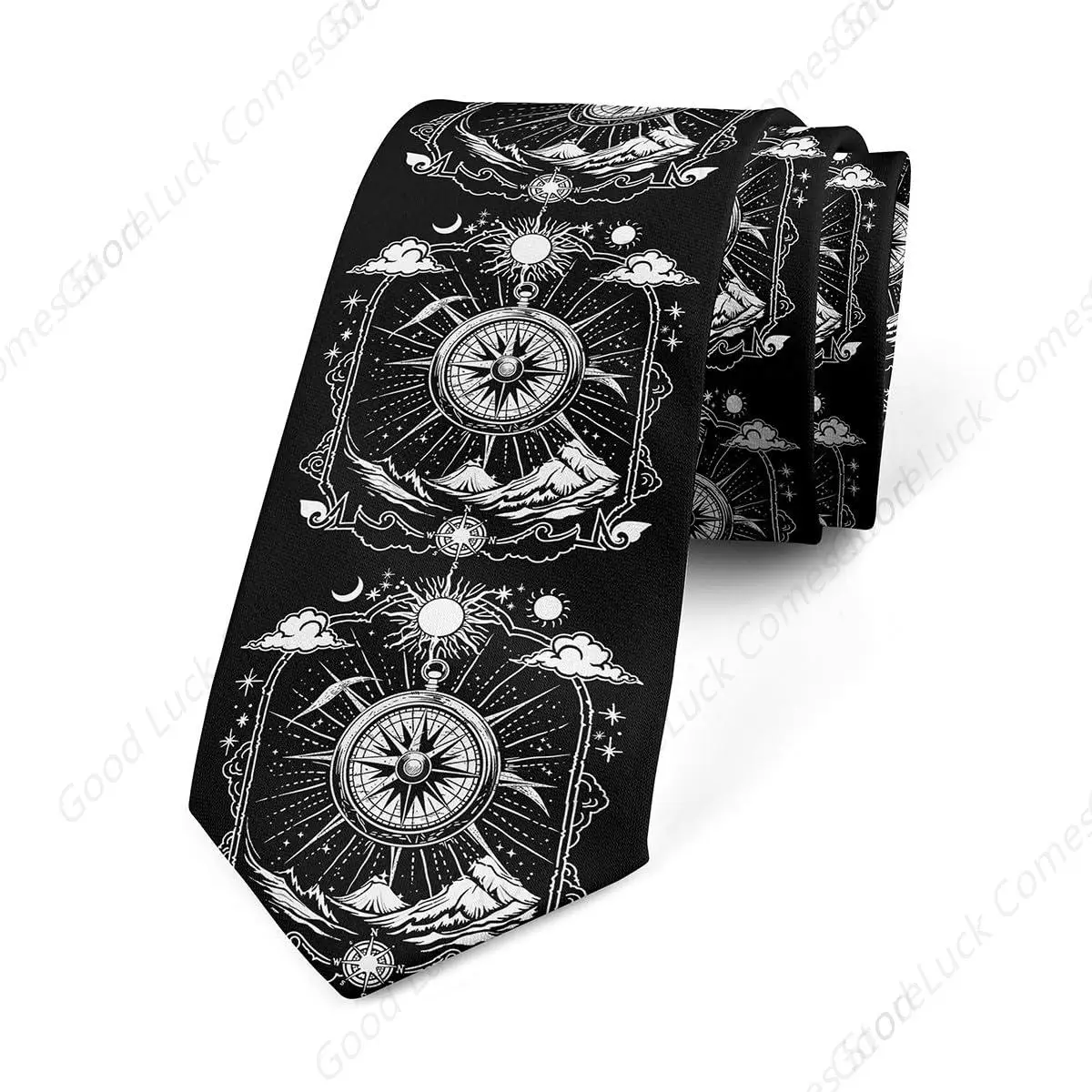 

Sun And Moon Ties For Men,Magic Astrolabe Tie,Glitter Stars Mens Tie,Cartoon Style Men'S Ties,Mountains Men'S Neckties