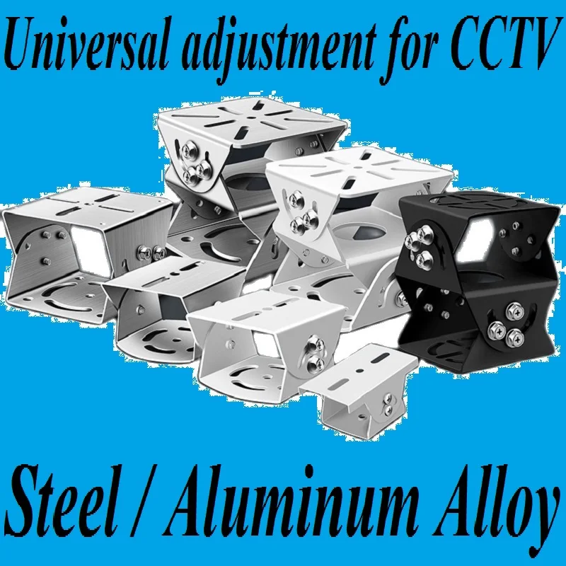 Cardan Joint, Steel and Stainless Steel, PT Joint, Aluminum Alloy Universal Joint CCTV Camera Mounting Bracket 360 Degree Adjust