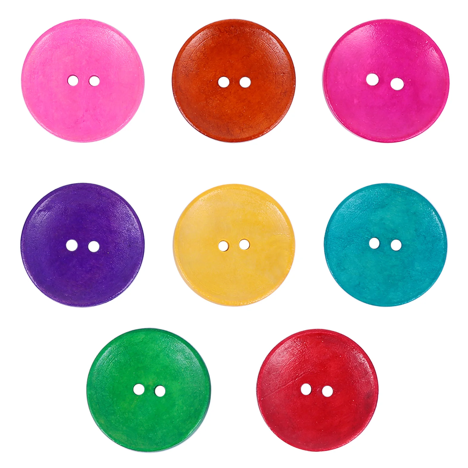 

50pcs Round Wood Sewing Natural Craft Decorative Fasteners For Diy Clothing Accessories Scrapbook Hairpins Handmade Projects